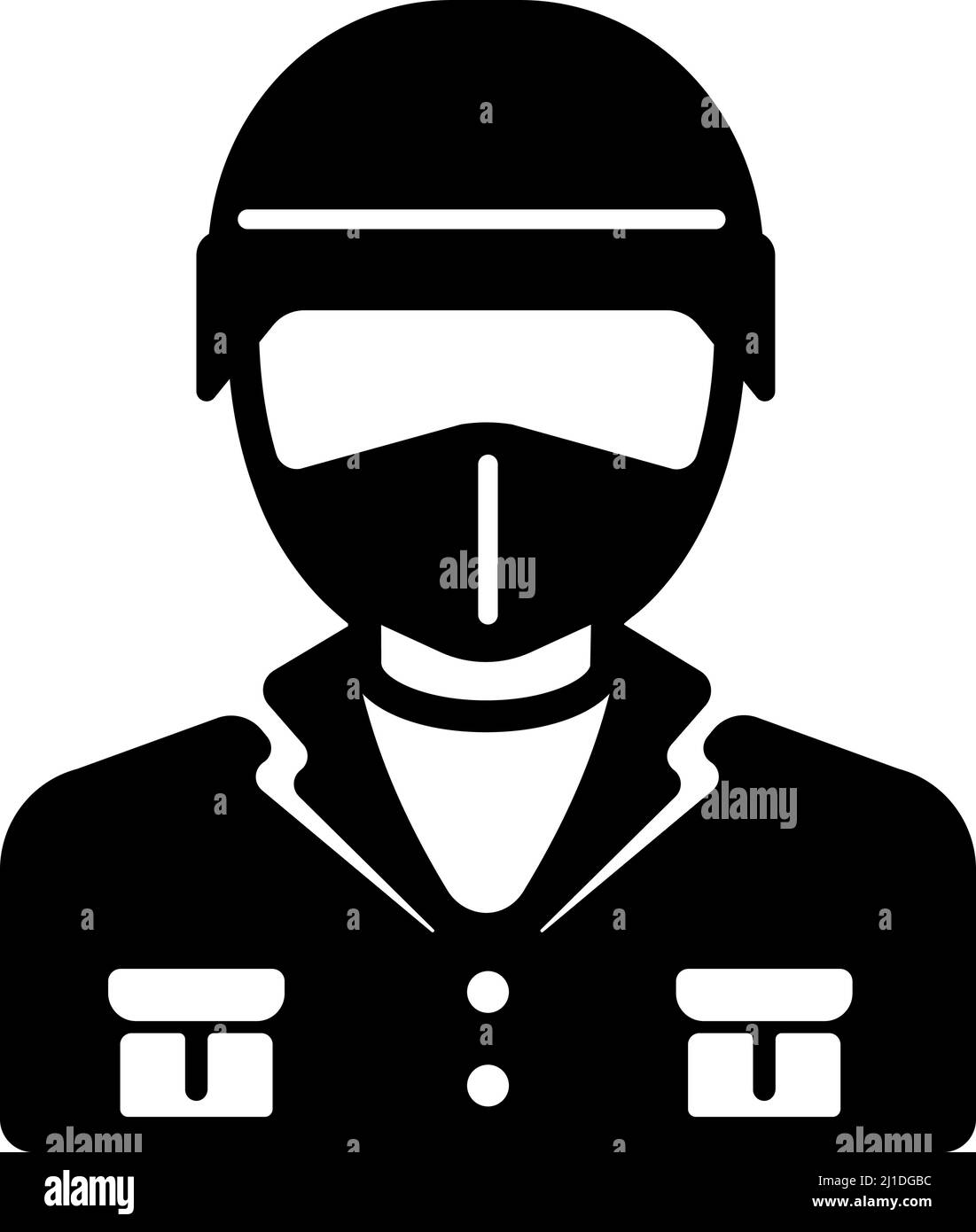 Soldier, illustrazione dell'icona del vettore dell'esercito Illustrazione Vettoriale