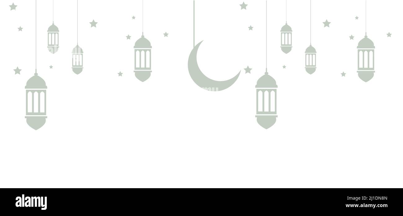 Carta da parati lanterna per decorazione, striscione e sfondo Ramadan Kareem Foto Stock