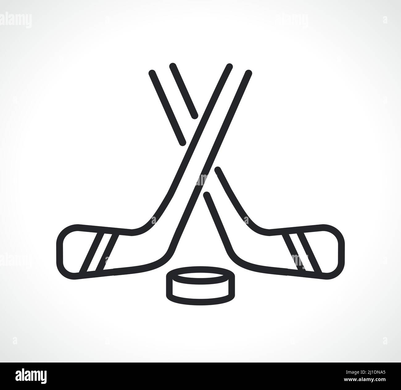 hockey su ghiaccio sottile linea icona isolato design Illustrazione Vettoriale