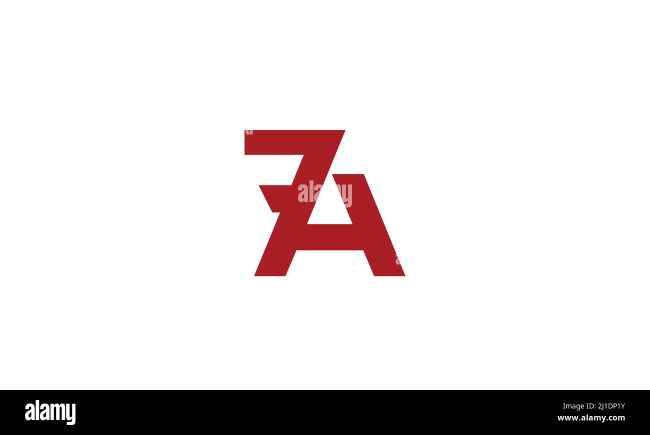 Lettere alfabetiche iniziali logo monogramma ZA, AZ, Z e Z Illustrazione Vettoriale