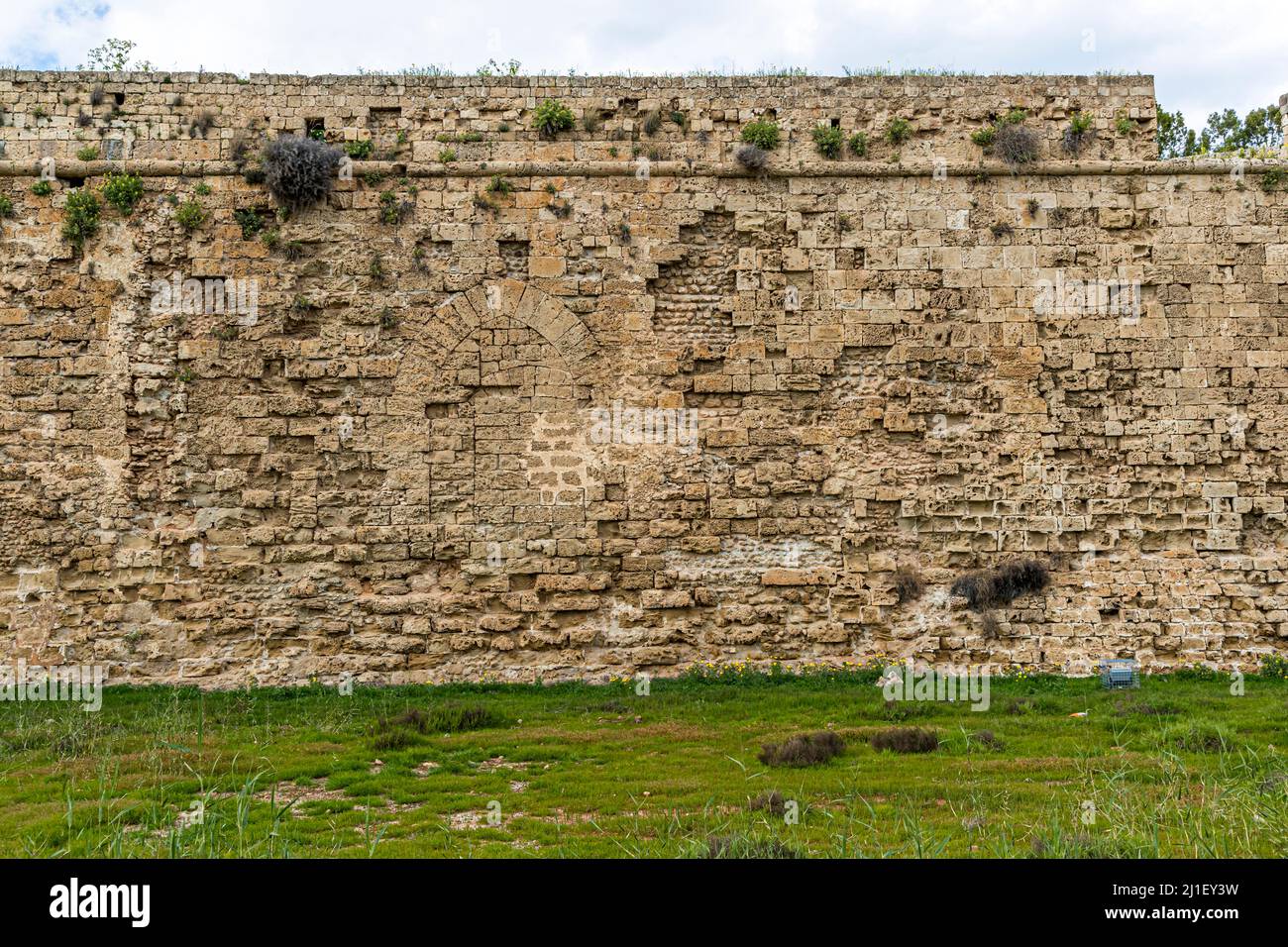 Mura della città di Famagosta. Gazimağusa, Repubblica turca di Cipro del Nord (TRNC) Foto Stock
