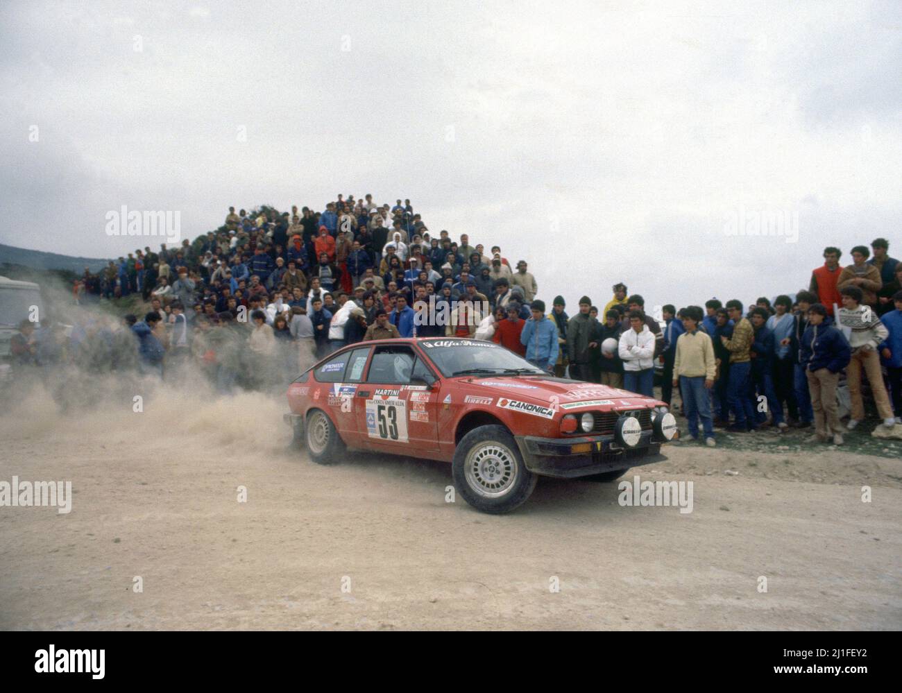 Micky Michela Martinelli (CH) mouse Chantal Galli (CH) Alfa Romeo Alfetta Gtv6 GRA Astigiana Corse Foto Stock