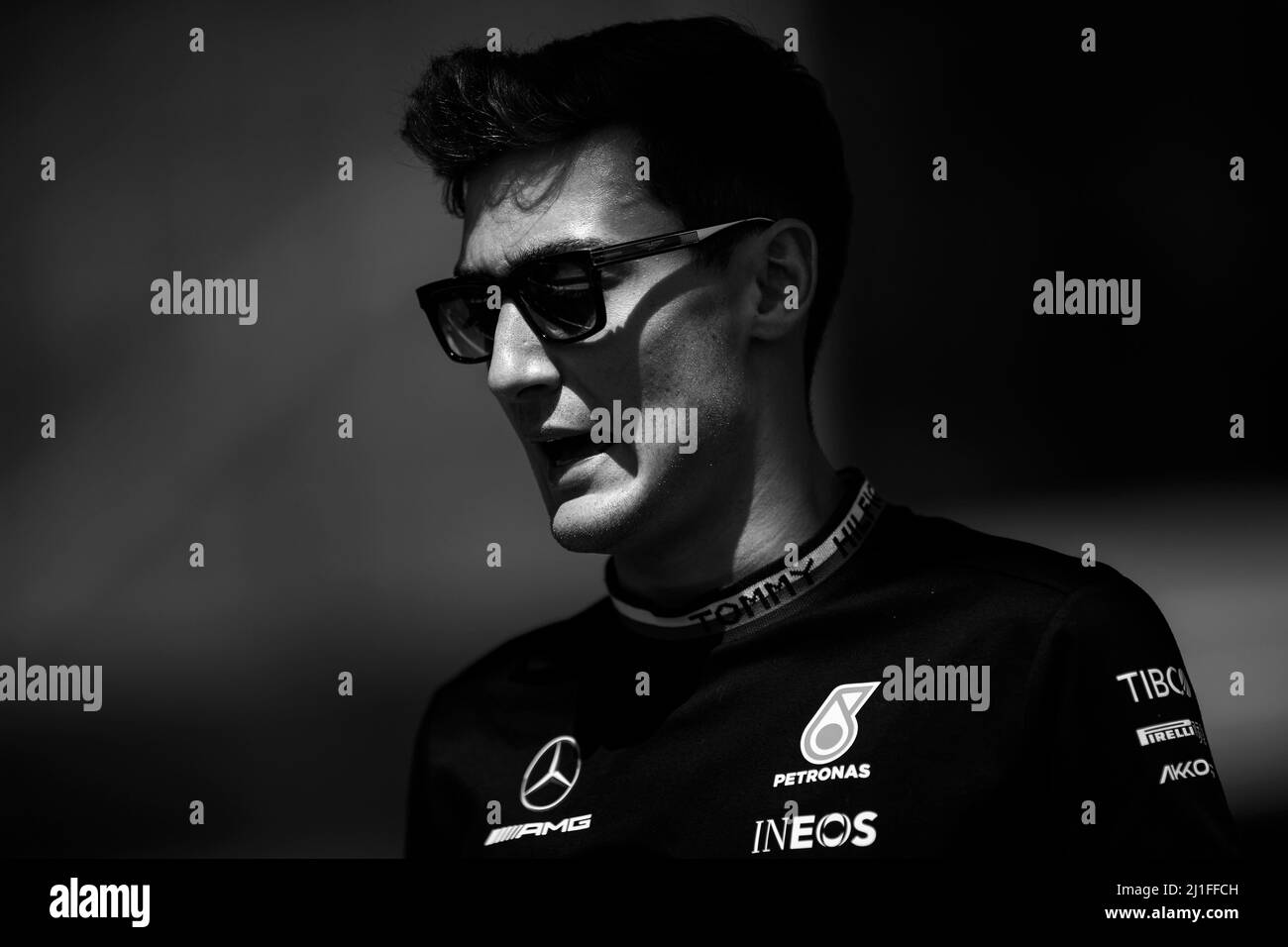Jeddah, Arabia Saudita. 25th Mar 2022. #63 George Russell (GBR, Team Mercedes-AMG Petronas F1), Gran Premio d'Arabia Saudita F1 al circuito di Jeddah Corniche il 25 marzo 2022 a Jeddah, Arabia Saudita. (Foto di ALTO DUE) credito: dpa/Alamy Live News Foto Stock