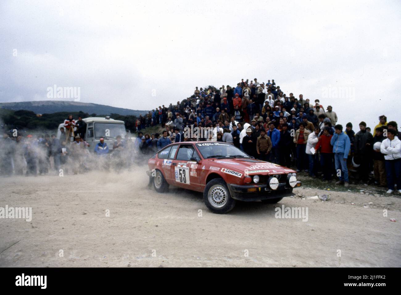 Micky Michela Martinelli (CH) mouse Chantal Galli (CH) Alfa Romeo Alfetta Gtv6 GRA Astigiana Corse Foto Stock