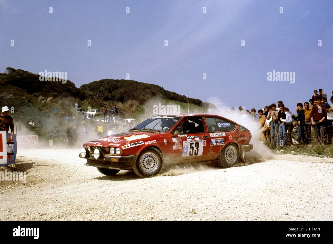 Micky Michela Martinelli (CH) mouse Chantal Galli (CH) Alfa Romeo Alfetta Gtv6 GRA Astigiana Corse Foto Stock