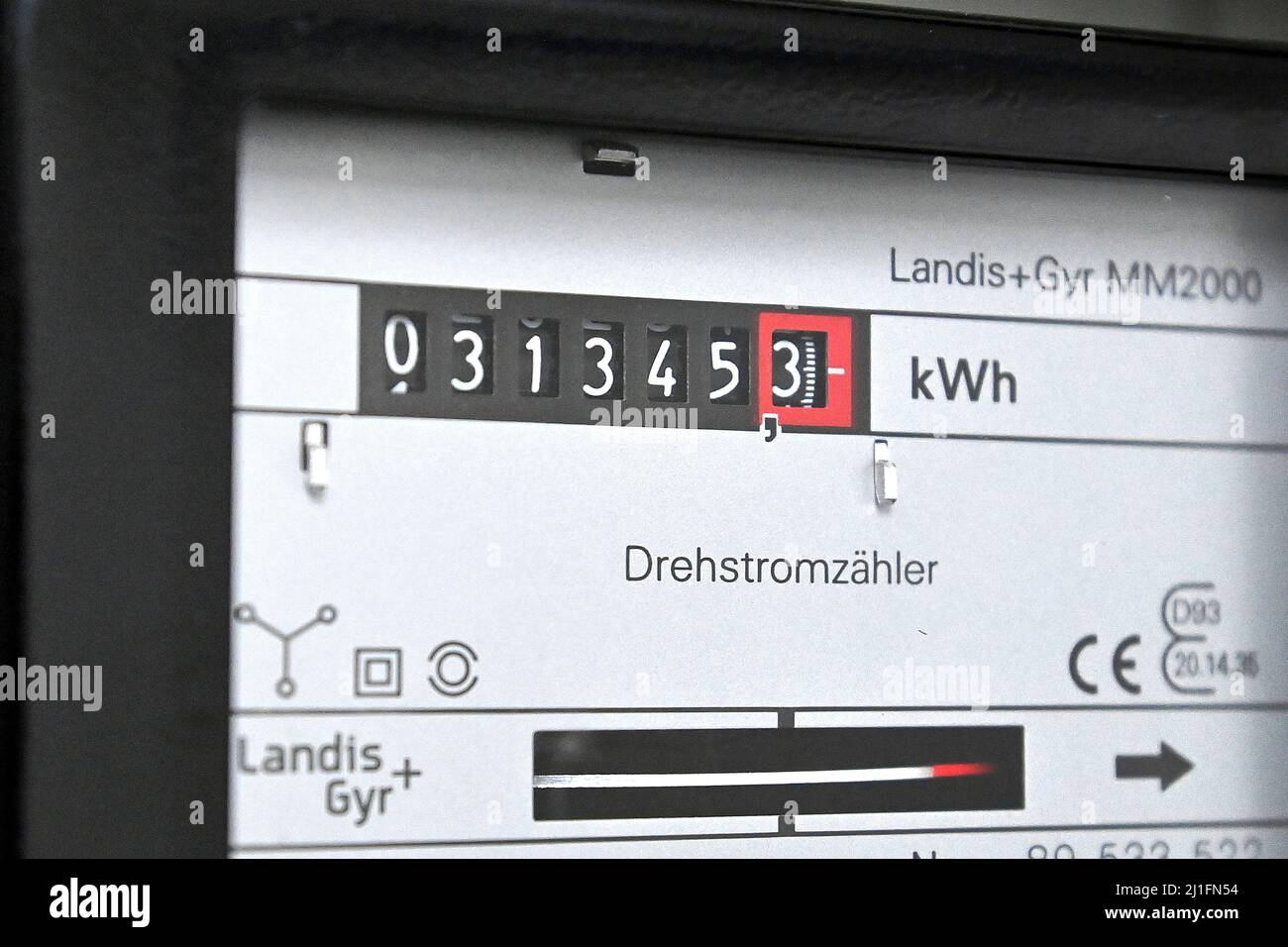 Aumento del prezzo dell'elettricità, costi dell'elettricità, prezzo dell'elettricità, costi dell'energia elettrica, prezzo a spirale, contatore elettrico, costi aggiuntivi, costi di noleggio. Fornitore di elettricità, fornitore di cambio, cambiamento, fornitore di cambio, misuratore di dehstrom, esplosione dei prezzi. Foto Stock