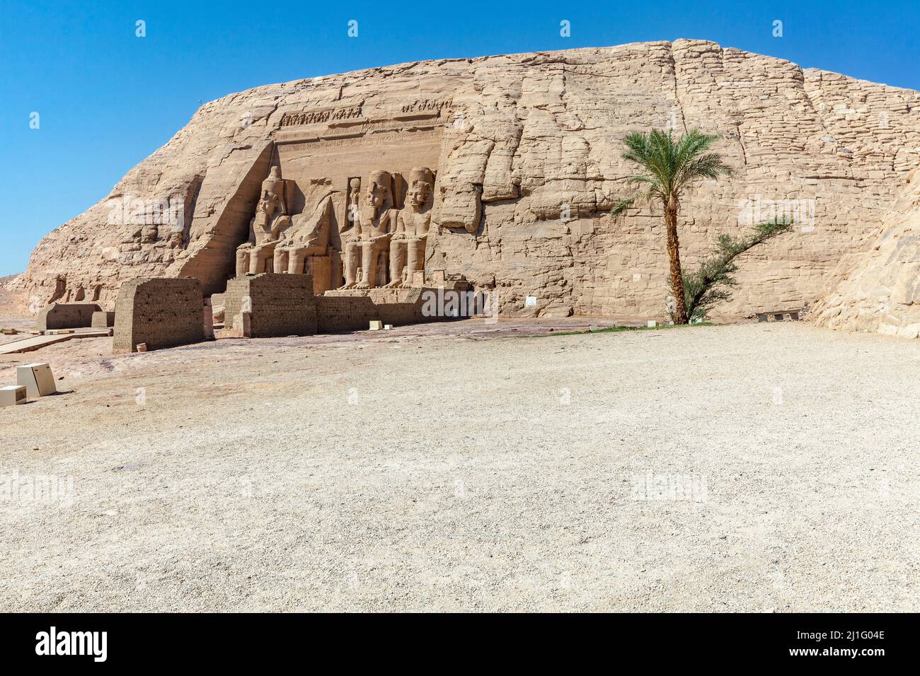 Il Grande Tempio di Abu Simbel Foto Stock