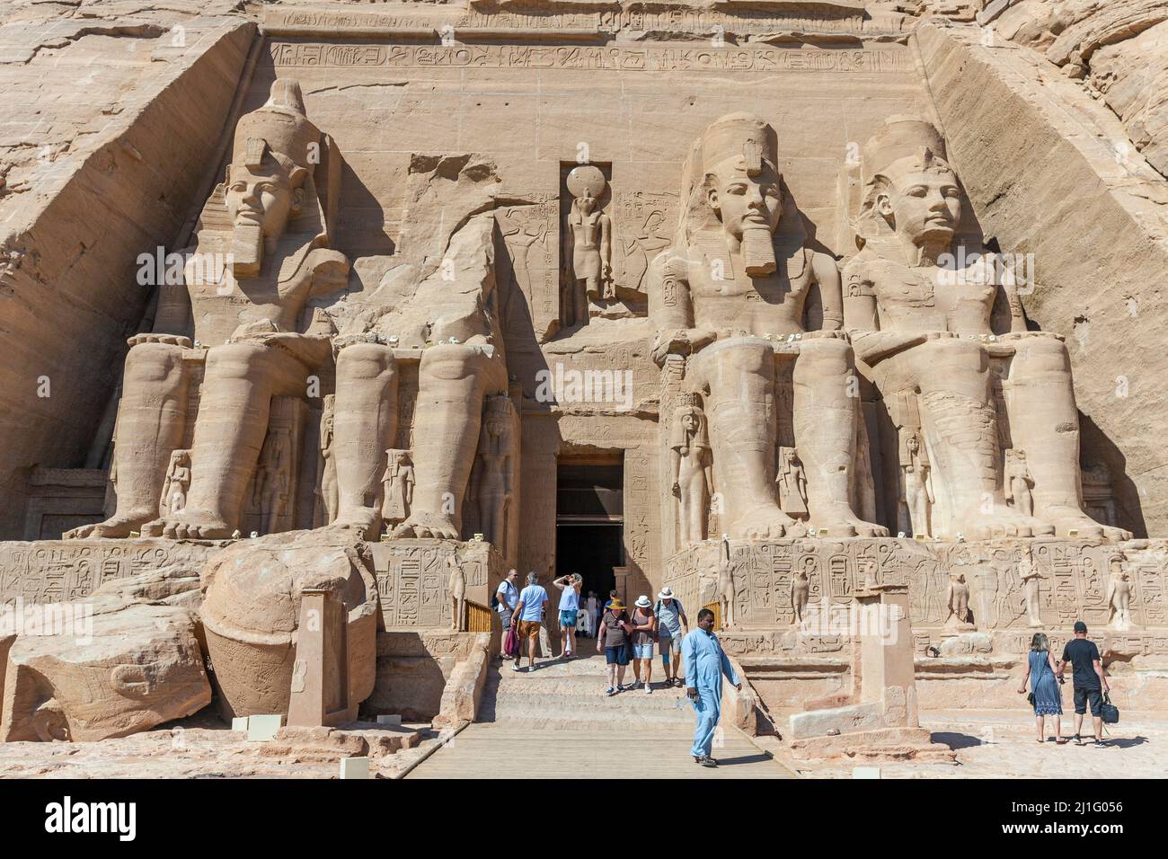 Il Grande Tempio di Abu Simbel Foto Stock
