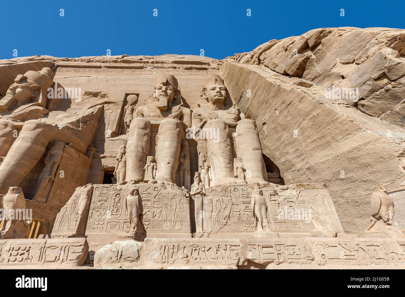 Il Grande Tempio di Abu Simbel Foto Stock