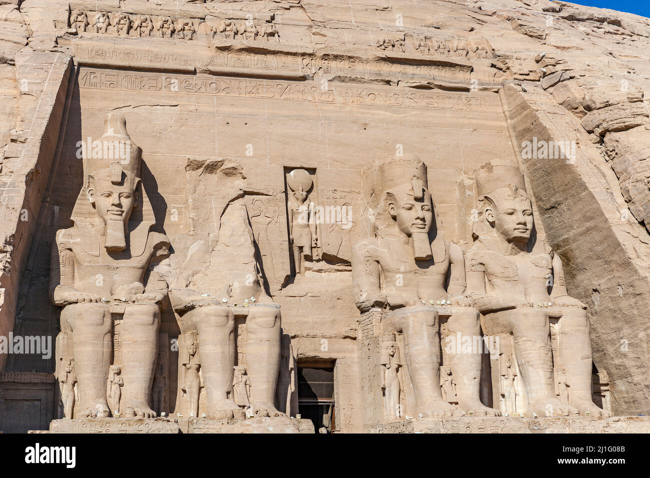 Il Grande Tempio di Abu Simbel Foto Stock