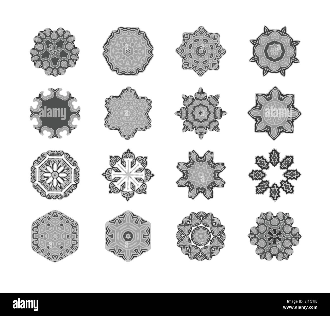 Ripetizione ornamentosa rotonda. Sfondo disegnato a mano. Illustrazione Vettoriale