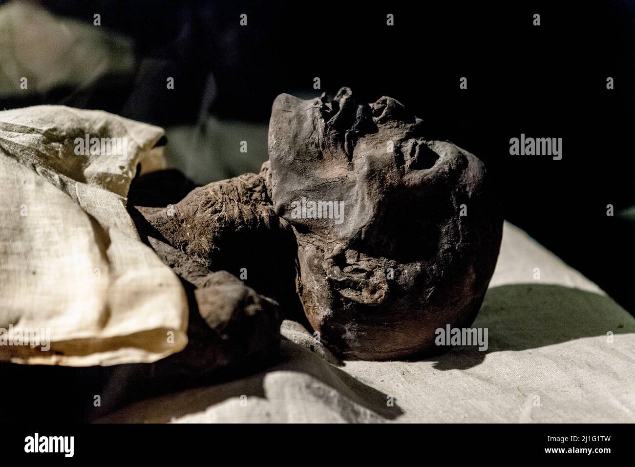 La mummia di Rameses i, Museo di Luxor Foto Stock