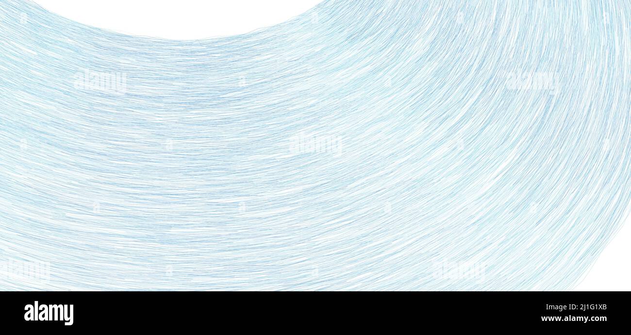 Tratteggio arrotondato in azzurro su sfondo bianco. Motivo grafico vettoriale Illustrazione Vettoriale