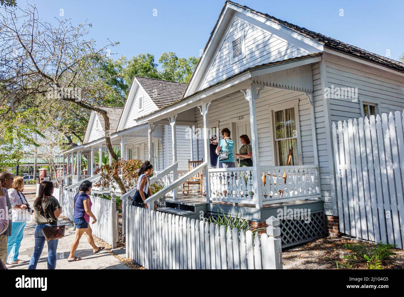 Florida Tampa Ybor City, quartiere storico, Ybor City Museum state Park, case sigari casita visitatori, Foto Stock