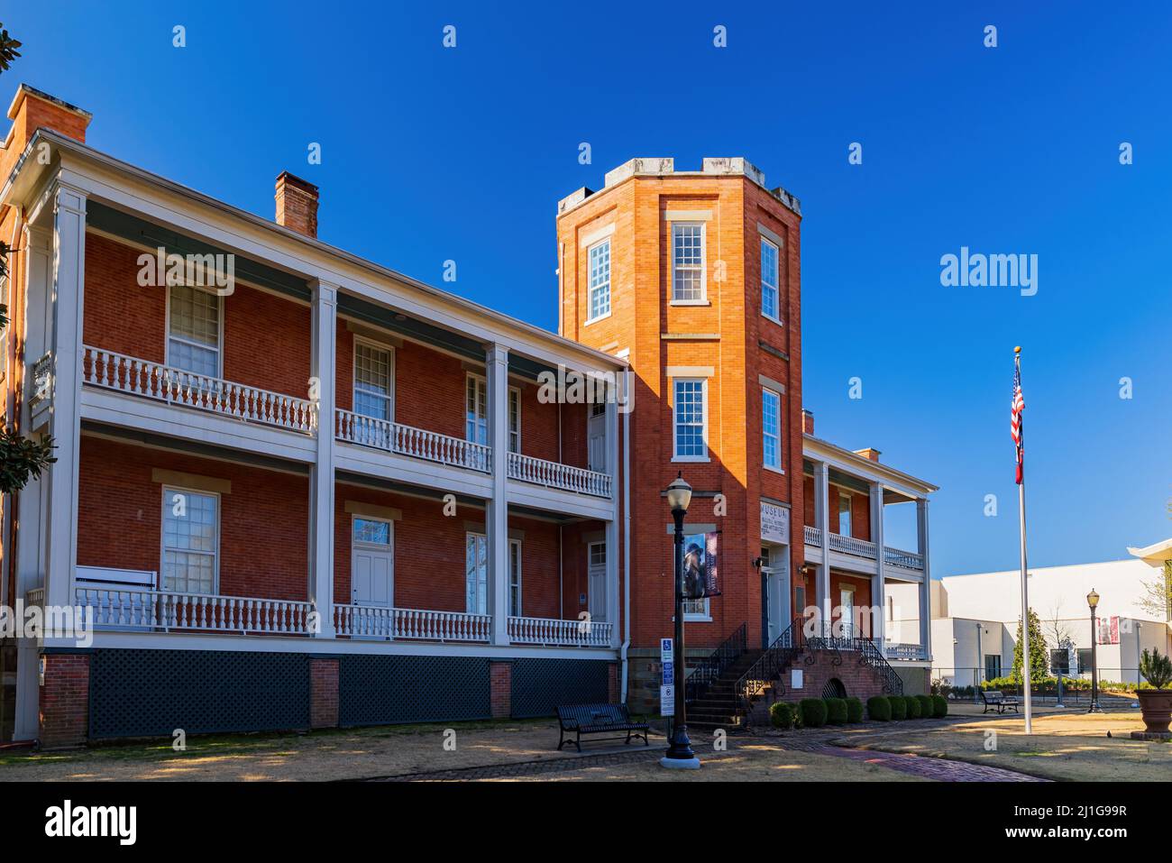 Vista soleggiata del MacArthur Museum of Arkansas Military History a Little Rock Foto Stock
