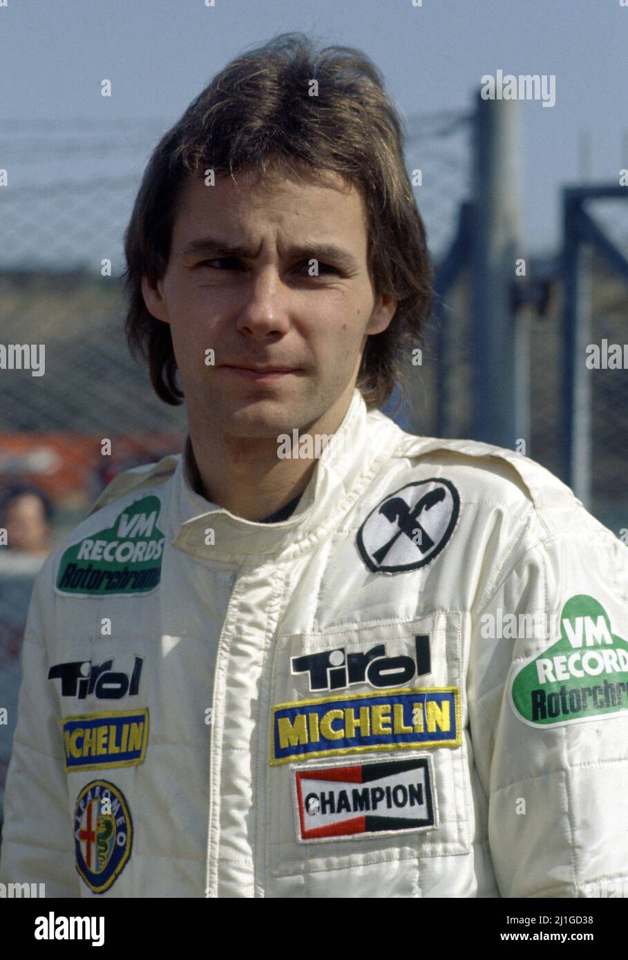 Gerhard Berger (AUT) rT3 Alfa Romeo Rotocromo Racing per il Tirolo Foto Stock