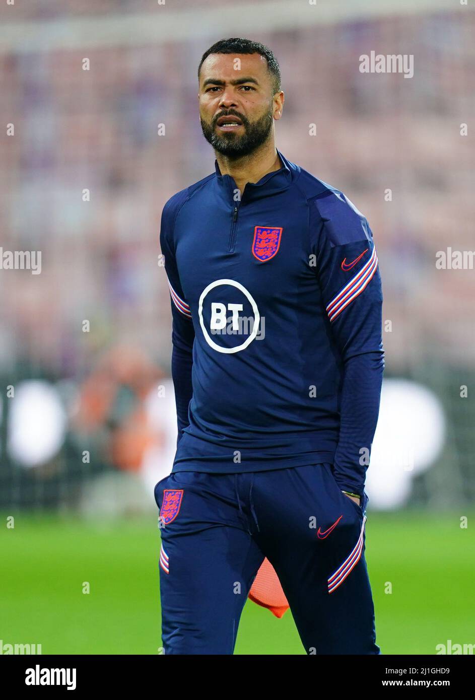Ashley Cole, assistente manager inglese Under 21, prima della partita di qualificazione del Campionato europeo UEFA U21 al Vitality Stadium di Bournemouth. Data foto: Venerdì 25 marzo 2022. Foto Stock
