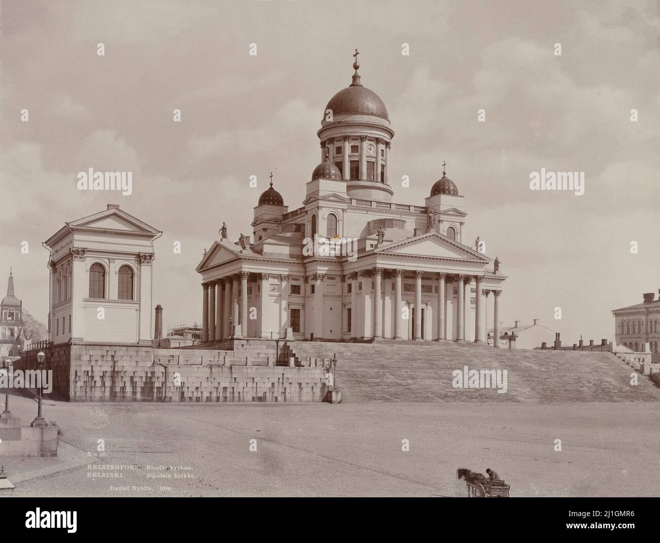 Foto del 19th secolo della Cattedrale di Helsinki. Impero russo. 1880-1890 la Cattedrale di Helsinki è la cattedrale evangelica luterana finlandese della diocesi di Foto Stock