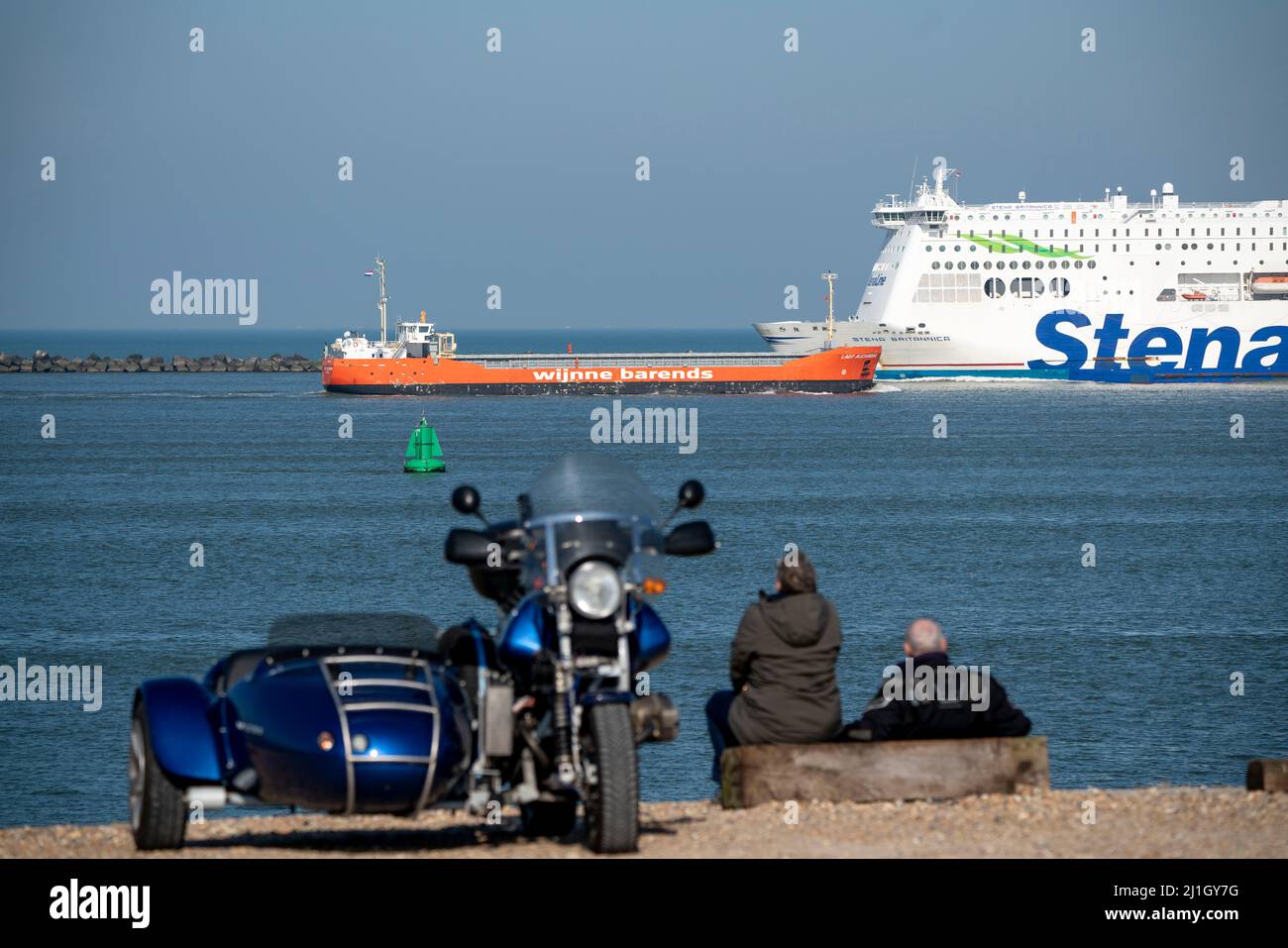 Traghetto da carico e passeggeri di Stena Line, Stena Britannica, operante tra Hook van Holland e Harwich nel Regno Unito, Sea-River Liner 3700, di Wijn Foto Stock