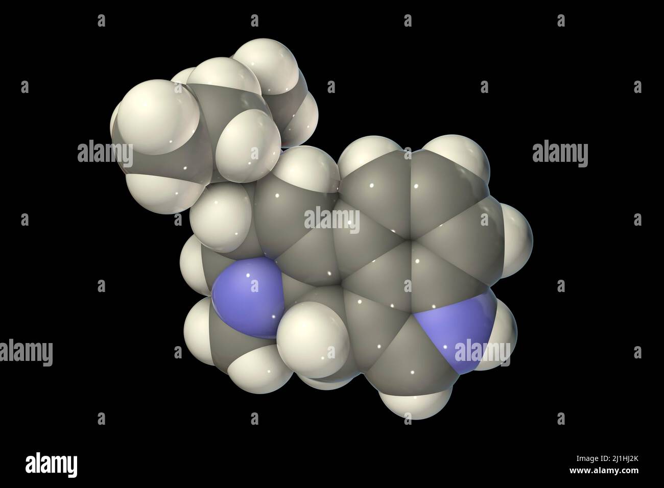 Molecola LSD, illustrazione Foto Stock