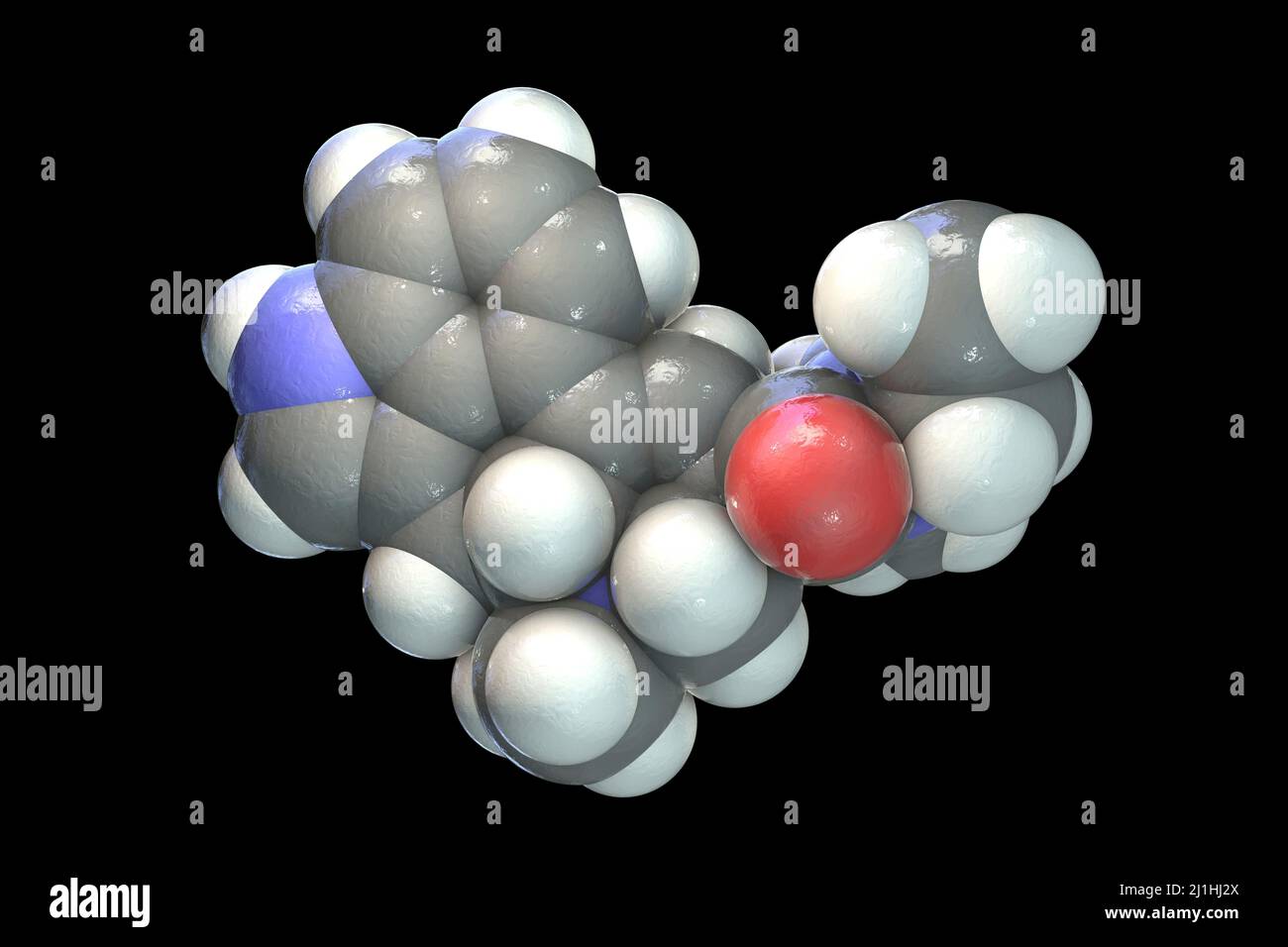 Molecola LSD, illustrazione Foto Stock