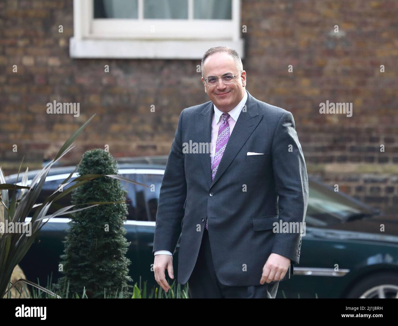 Londra, Regno Unito, 23rd marzo 2022. Il generale del Paymaster Michael Ellis arriva a Downing Street per il pre-budget Cabinet Meeting. Foto Stock