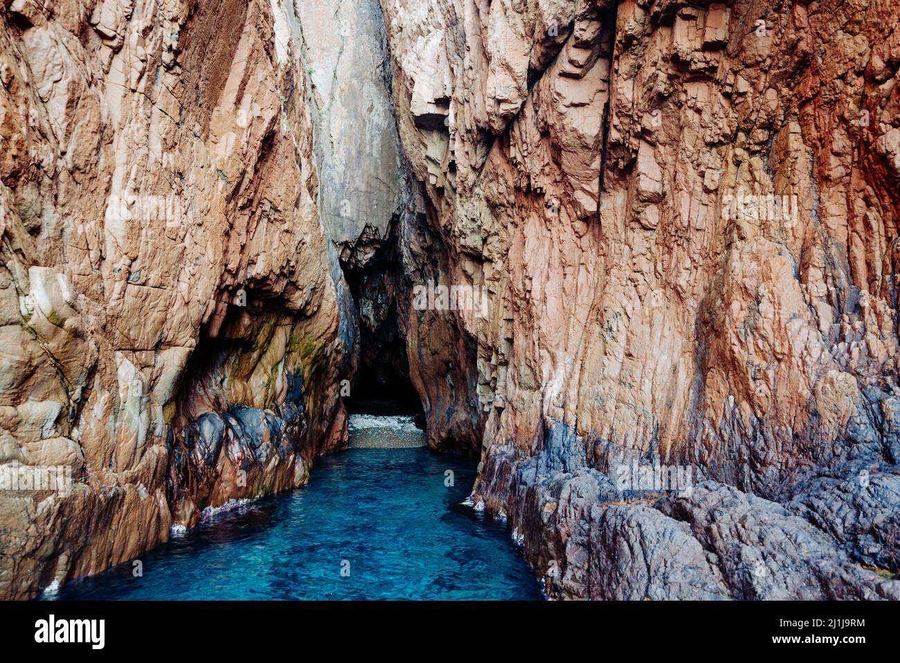 Riserva Naturale di Scandola, Isola di Corsica. Seascape, Francia meridionale Foto Stock