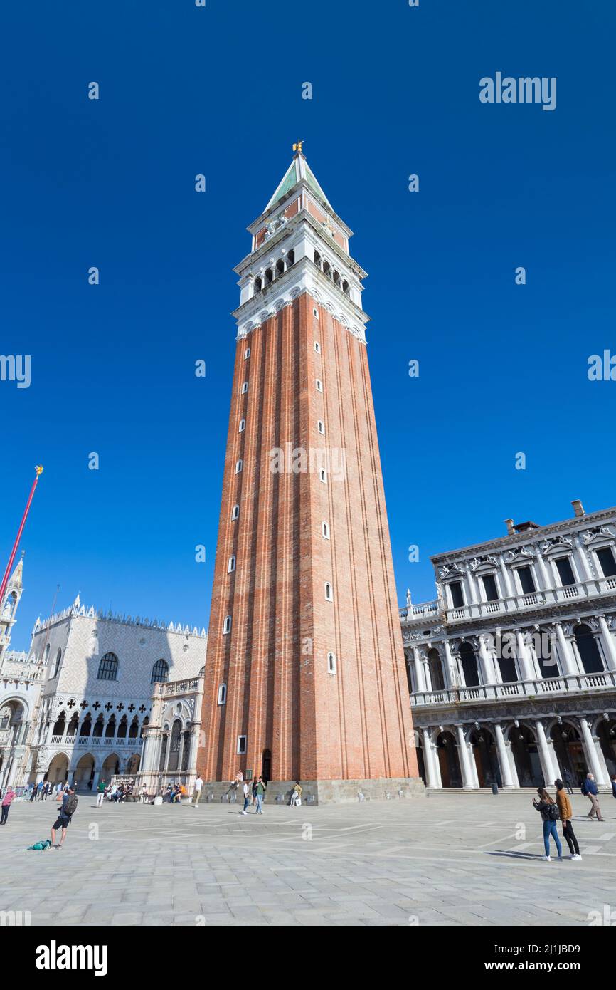 Campanile di San Marco, Piazza San Marco, Venezia, Italia Foto Stock
