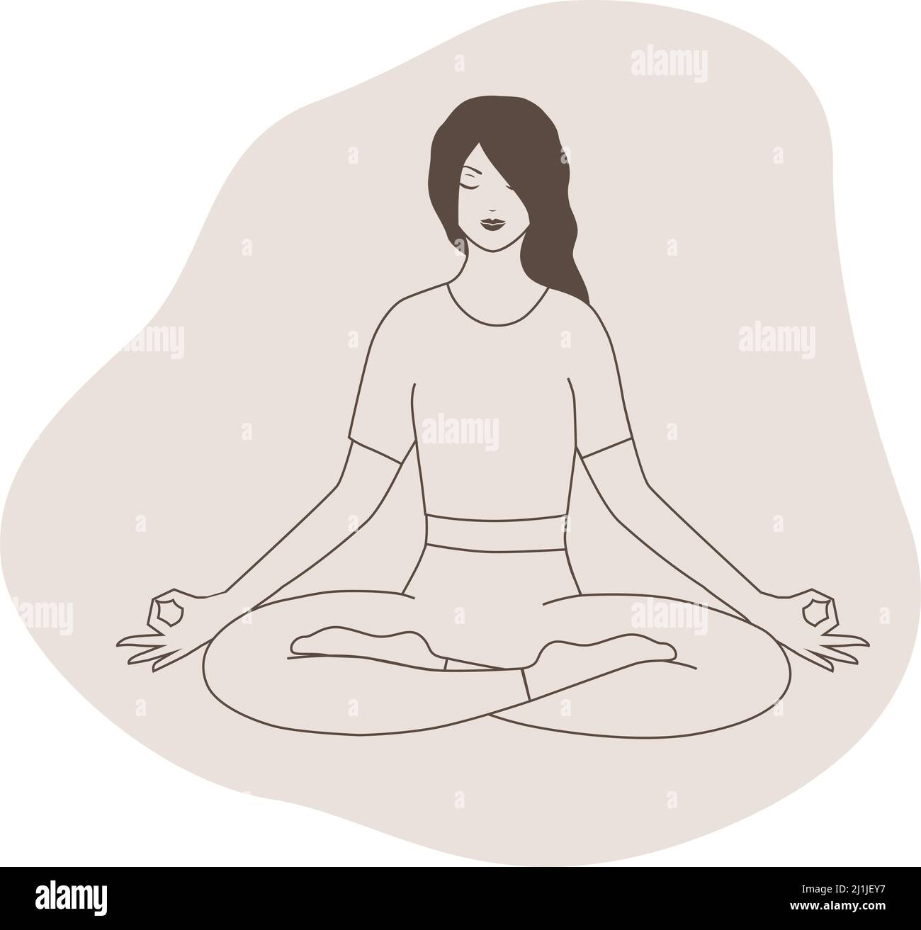 Donna in posa di yoga Illustrazione Vettoriale