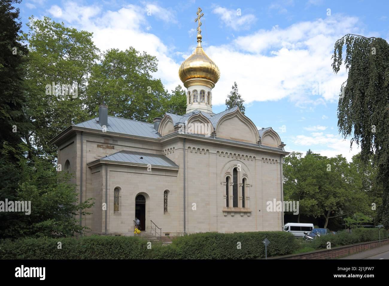 Chiesa ortodossa russa a Baden-Baden, Baden-Württemberg, Germania Foto Stock
