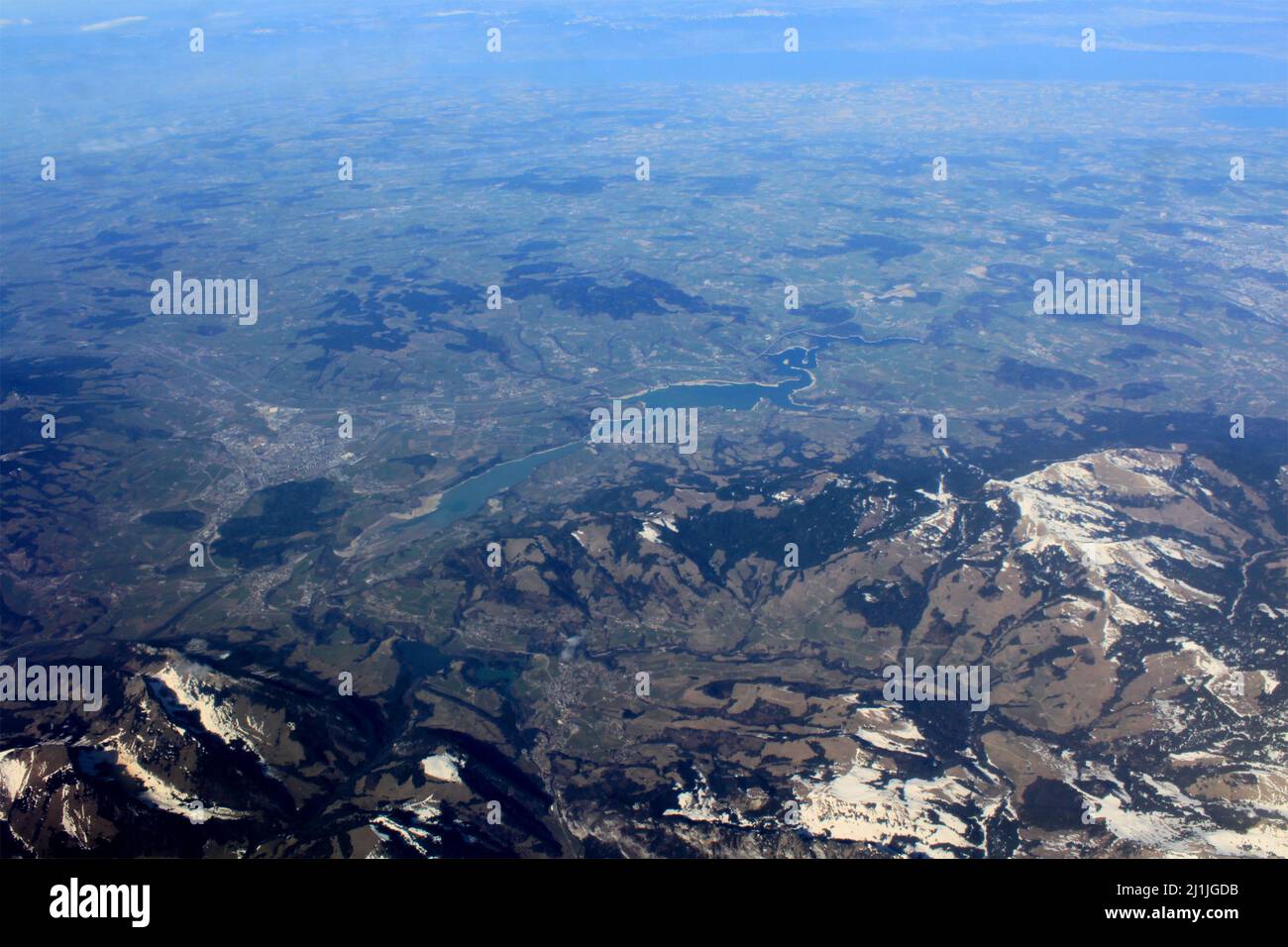 Luftansicht vom Bodensee Foto Stock