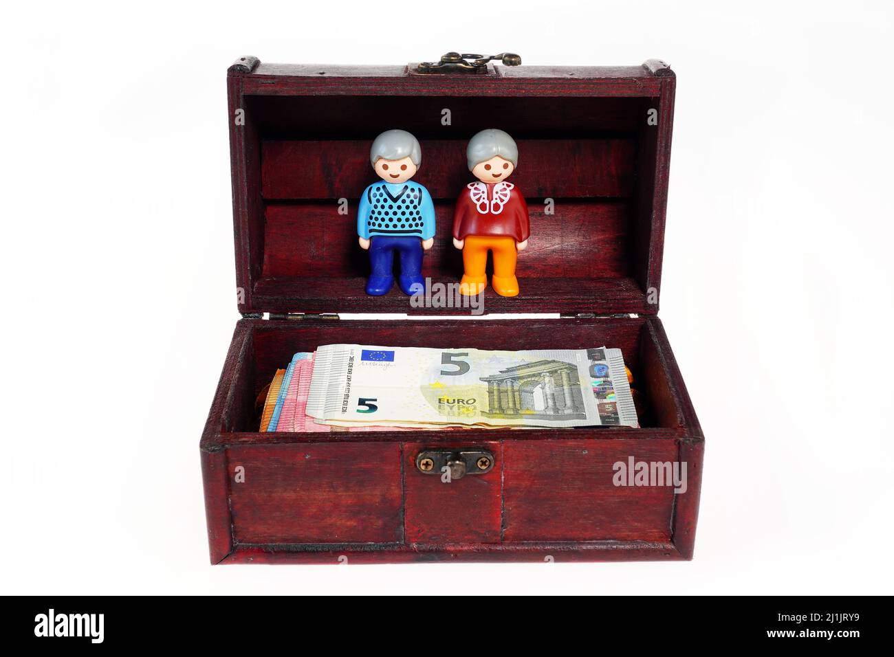 Immaginazione illustrativa del pensionamento Foto Stock