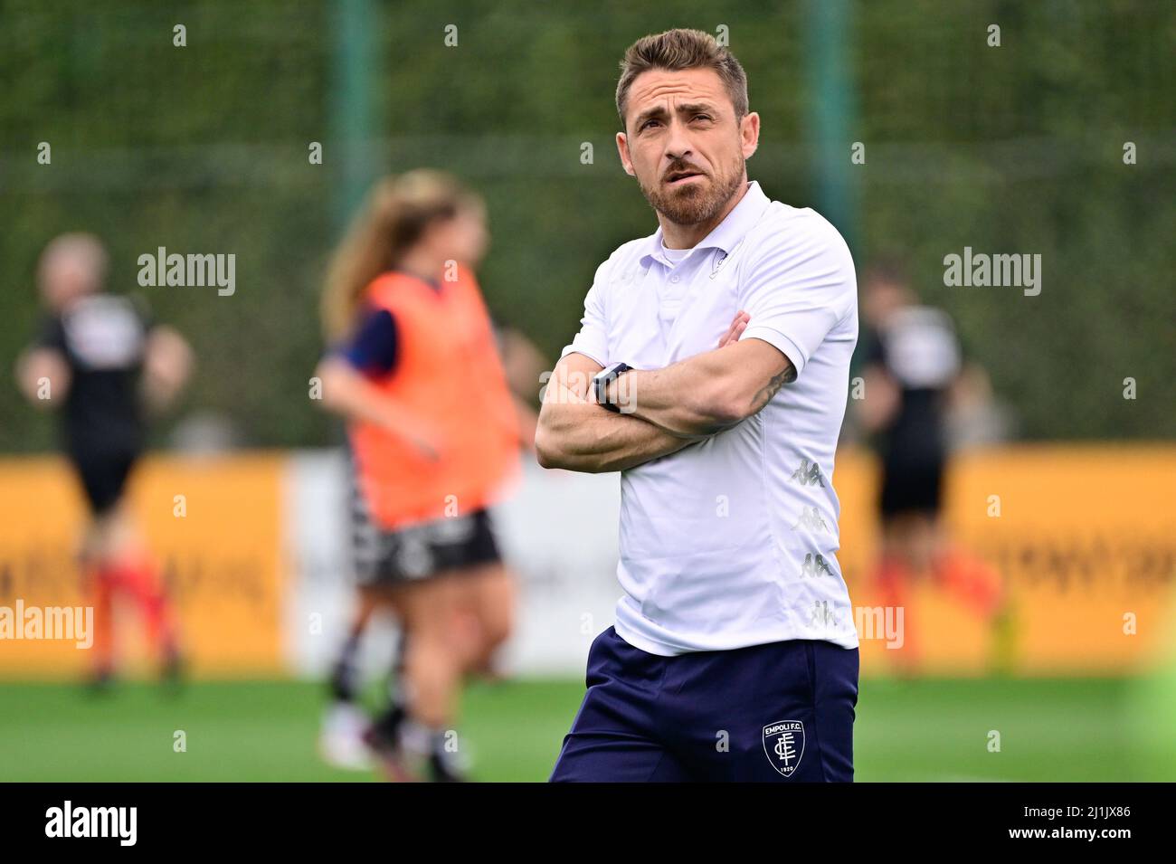 Roma, Italia. 26th Mar 2022. Fabio Ulderici Coach (Empoli Ladies) durante il Campionato Italiano di Calcio a Women 2021/2022 Match tra SS Lazio Women vs Empoli Ladies allo Stadio Mirko Fersini Formello (RM) il 26 marzo 2022. Credit: Live Media Publishing Group/Alamy Live News Foto Stock