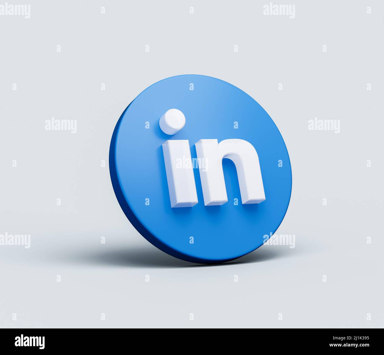 Un logo o un'icona LinkedIn isolata su sfondo bianco: Banner e simbolo dei social media Foto Stock