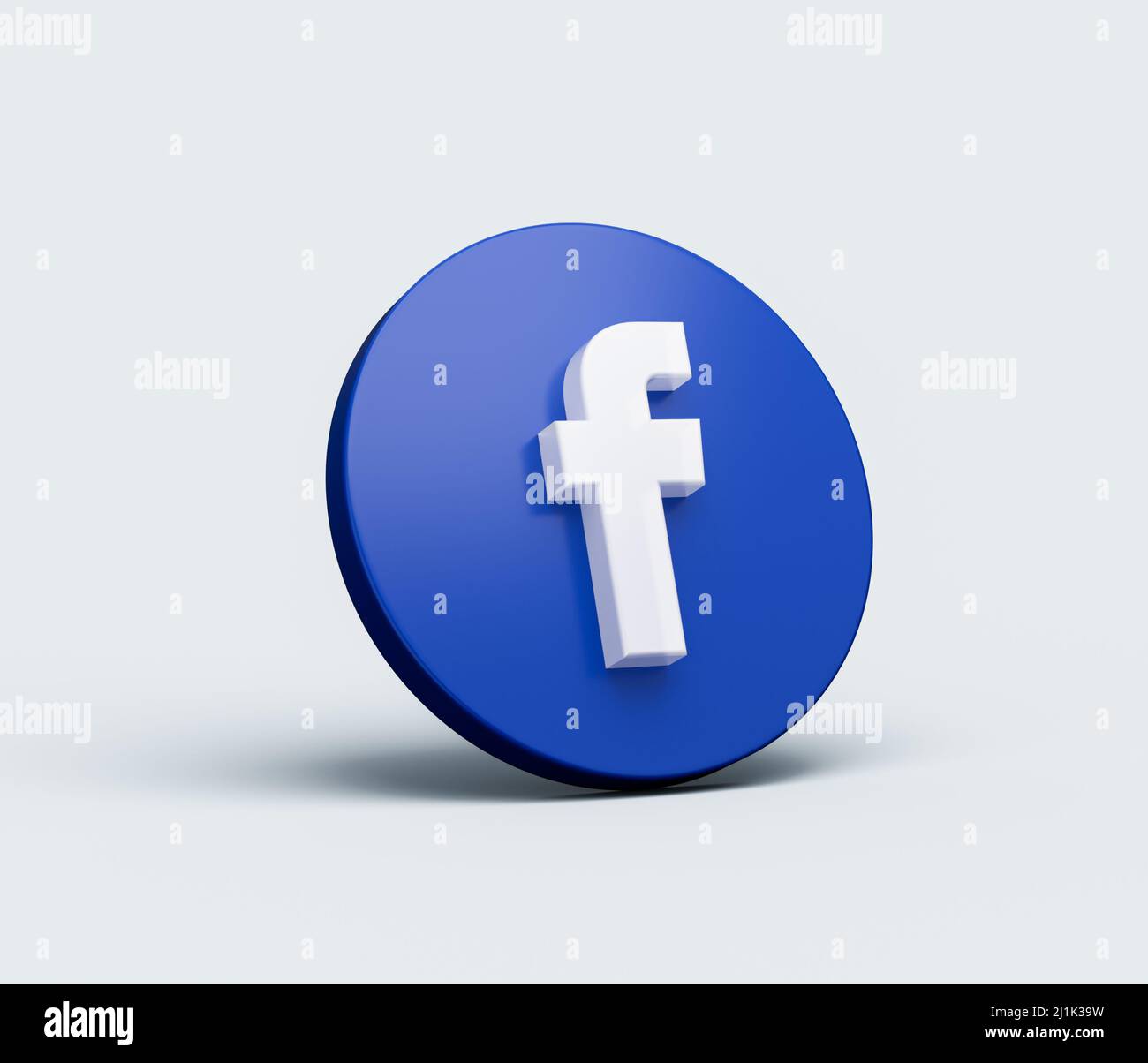 Un logo o un'icona di facebook isolata su sfondo bianco: Banner e simbolo dei social media Foto Stock