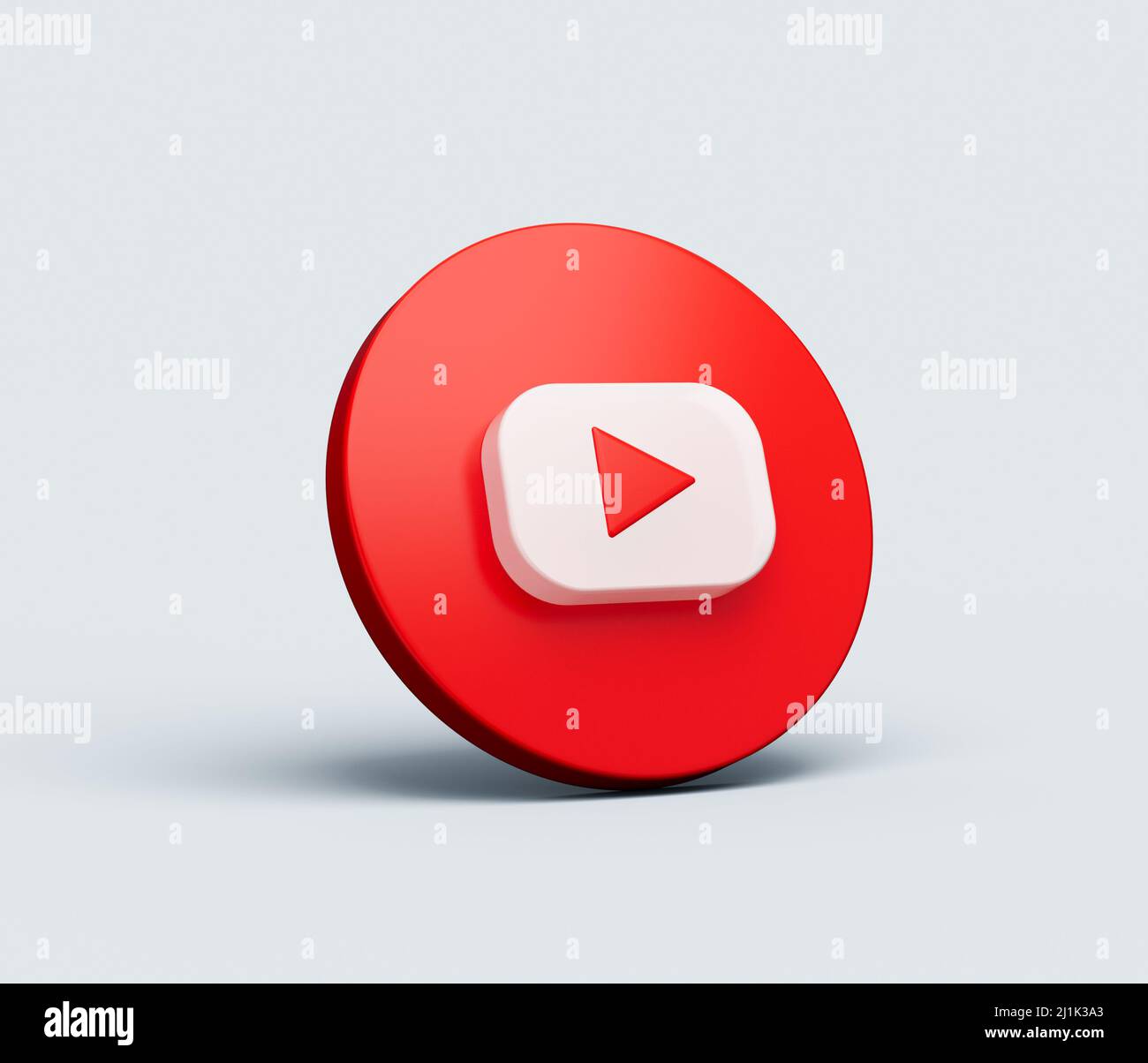 Un logo o un'icona youtube isolato su sfondo bianco - banner e simbolo dei social media Foto Stock