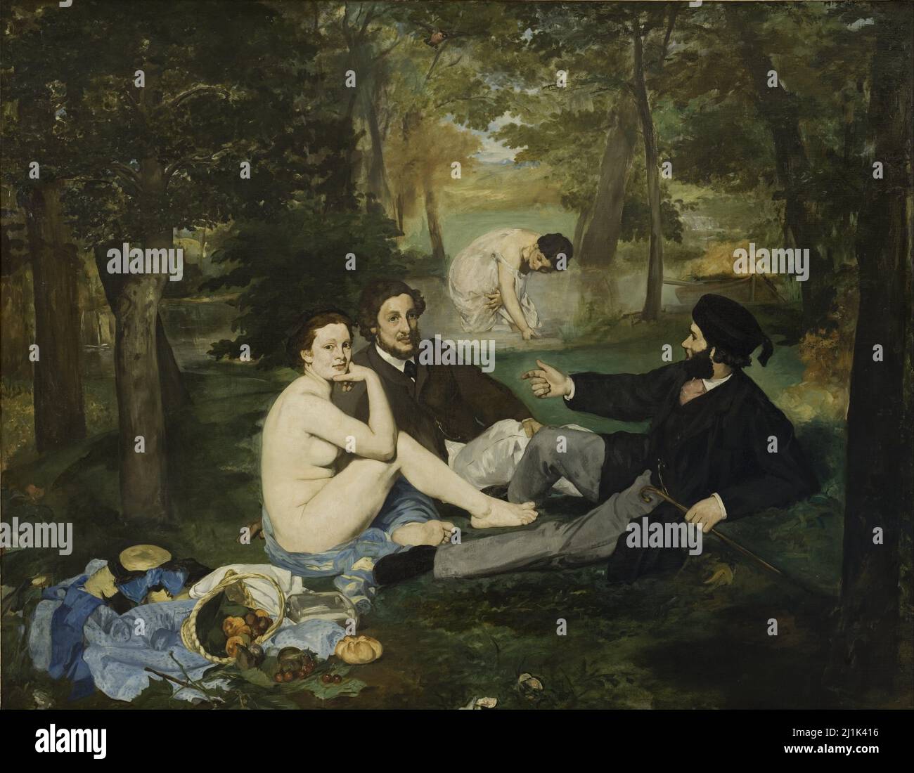 Il famoso dipinto di Edouard Manet - Luncheon on the Grass, 1863 Foto Stock