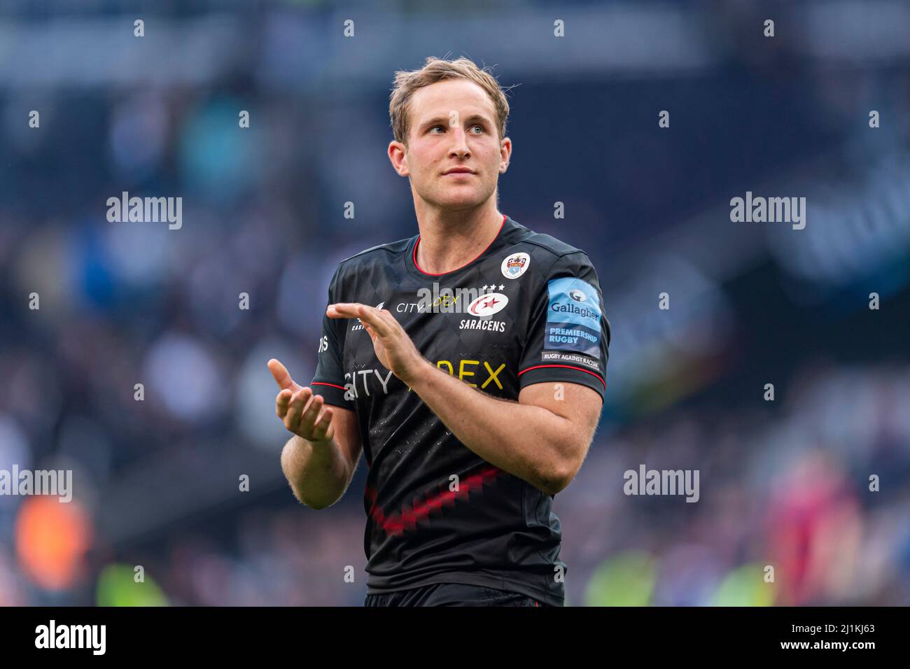 LONDRA, REGNO UNITO. 26th, Mar 2022. Aled Davies di Saracens durante Gallagher Premiership Rugby - Saracens vs Bristol Bears al Tottenham Hotspur Stadium Sabato, 26 marzo 2022. LONDRA INGHILTERRA. Credit: Taka G Wu/Alamy Live News Foto Stock