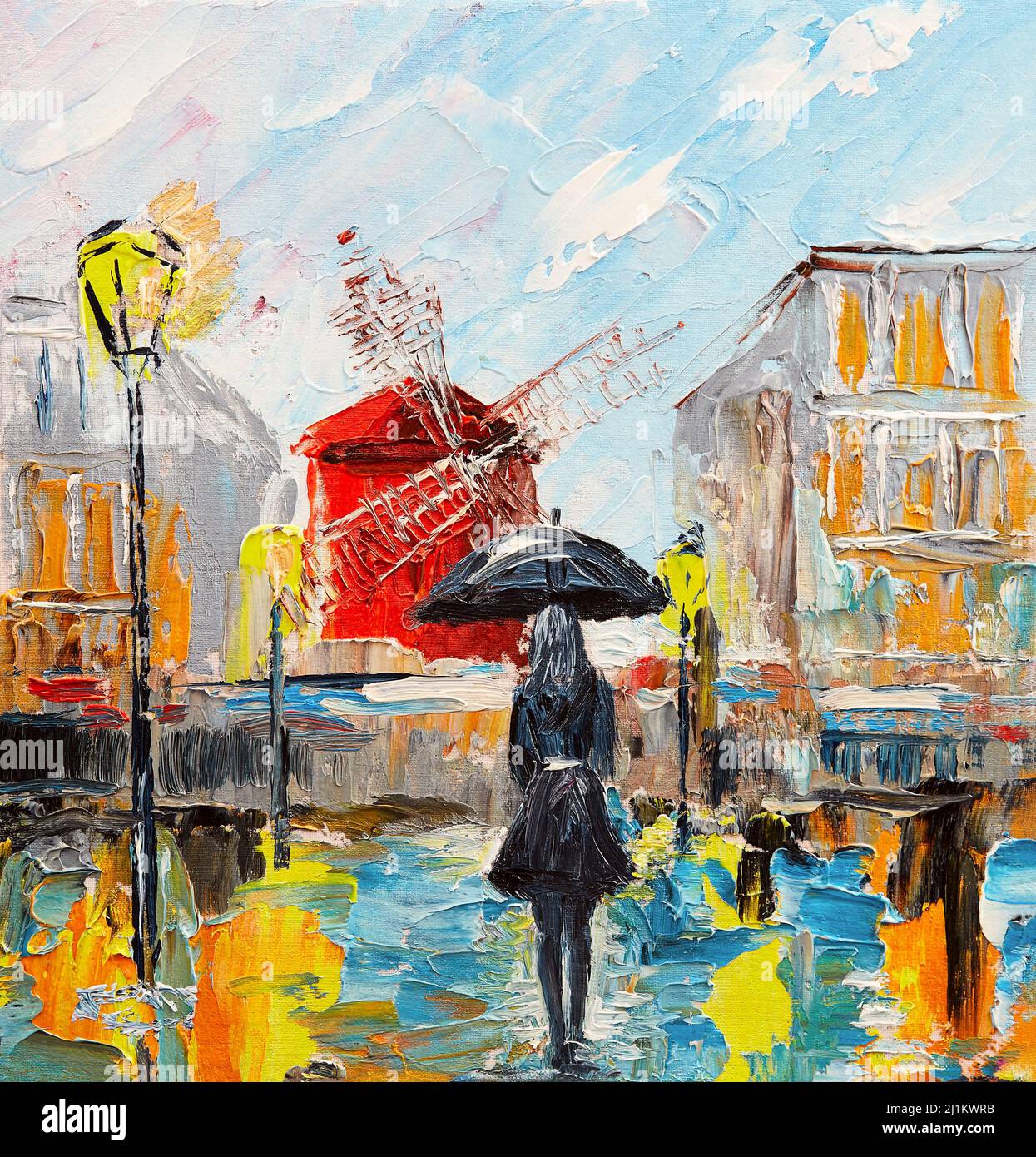 Donna con la pittura di ombrellone immagini e fotografie stock ad alta  risoluzione - Alamy