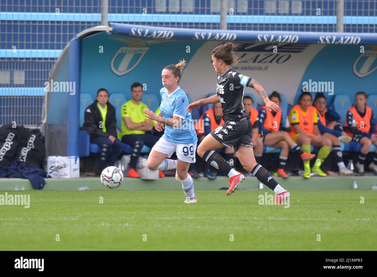 Roma, Italia. 26th Mar 2022. Noemi Visentin della S.S. Lazio Donne durante il Campionato Italiano Calcio Lega A Donne 2021/2022 giorno 18 partita tra S.S. Lazio Donne vs Empoli F.C. Signore allo stadio Mirko Fersini il 26 marzo 2022, a Formello (Roma), Italia (Credit Image: © Roberto Bettacchi/Pacific Press via ZUMA Press Wire) Foto Stock