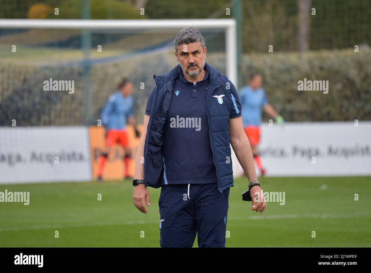 Roma, Italia. 26th Mar 2022. Massimiliano Catini (SS Lazio coach) durante il Campionato Italiano di Calcio a Women 2021/2022 day 18 match between S.S. Lazio Women vs Empoli F.C. Signore allo stadio Mirko Fersini il 26 marzo 2022, a Formello (Roma), Italia (Credit Image: © Roberto Bettacchi/Pacific Press via ZUMA Press Wire) Foto Stock