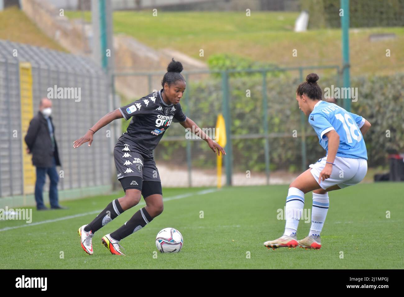 Roma, Italia. 26th Mar 2022. Chanté-Maria Dommaiale di Empoli F.C. Le donne durante il Campionato Italiano di Calcio a Women 2021/2022 day 18 match tra S.S. Lazio Women vs Empoli F.C. Signore allo stadio Mirko Fersini il 26 marzo 2022, a Formello (Roma), Italia (Credit Image: © Roberto Bettacchi/Pacific Press via ZUMA Press Wire) Foto Stock