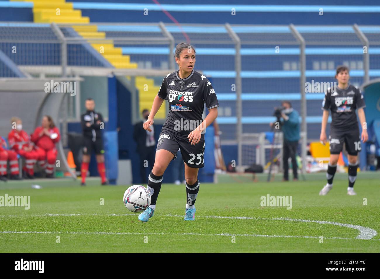 Roma, Italia. 26th Mar 2022. Melissa Bellucci di Empoli F.C. Le donne durante il Campionato Italiano di Calcio a Women 2021/2022 day 18 match tra S.S. Lazio Women vs Empoli F.C. Signore allo stadio Mirko Fersini il 26 marzo 2022, a Formello (Roma), Italia (Credit Image: © Roberto Bettacchi/Pacific Press via ZUMA Press Wire) Foto Stock