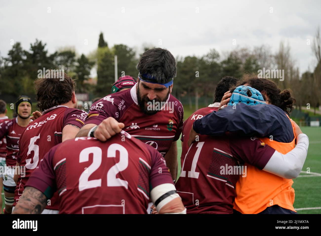 Alcobendas, Madrid, Spagna. 26th Mar 2022. Partita di prima divisione Lexus Alcobendas Rugby vs Complutense Cisneros. Giocato a Las Terrazas Rugby Field, Alcobendas (Madrid) (Credit Image: © Tomas Calle/Pacific Press via ZUMA Press Wire) Foto Stock