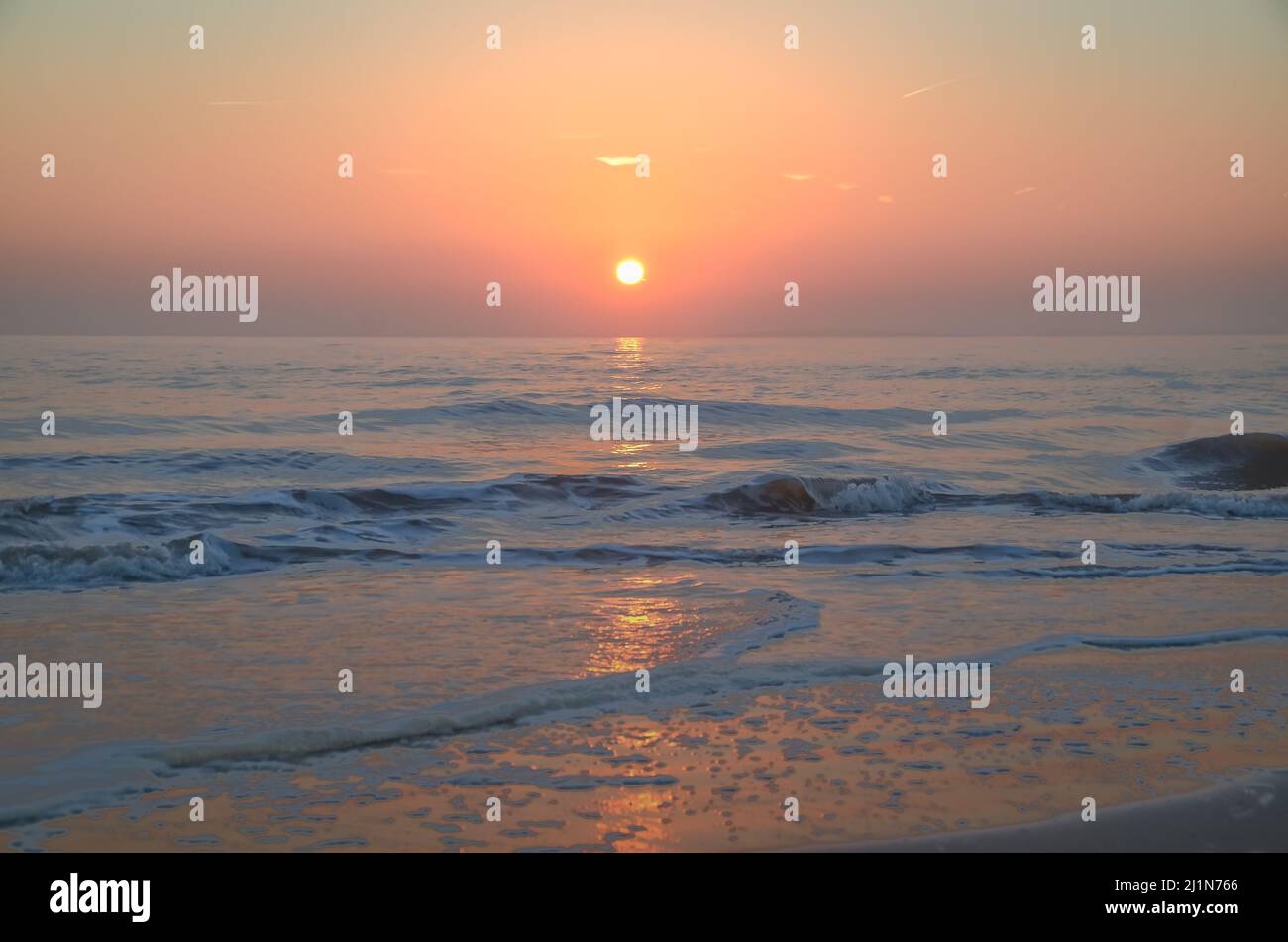 Tramonto sul mare Foto Stock