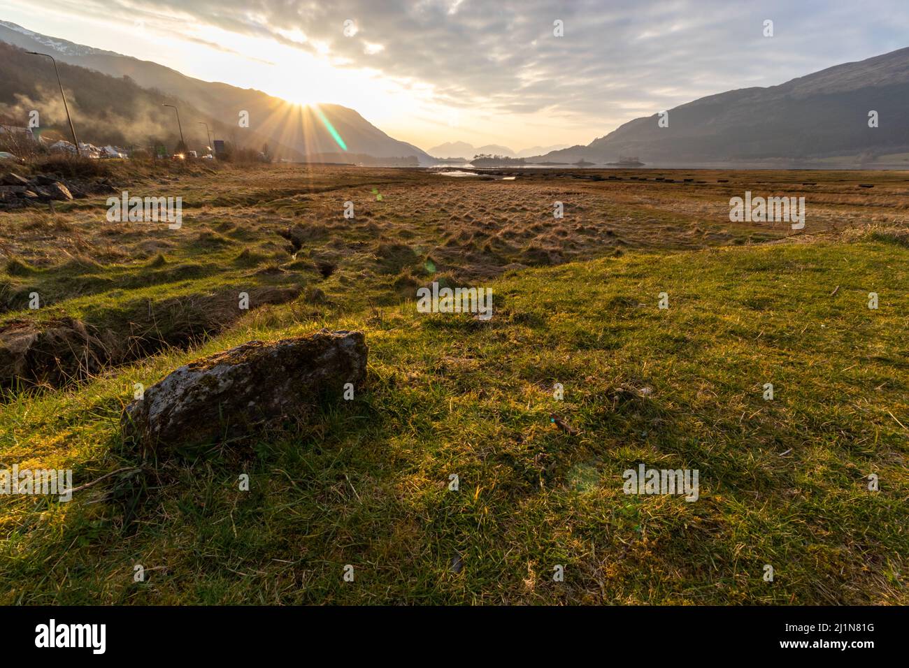 Appena passato Glencoe al tramonto Foto Stock
