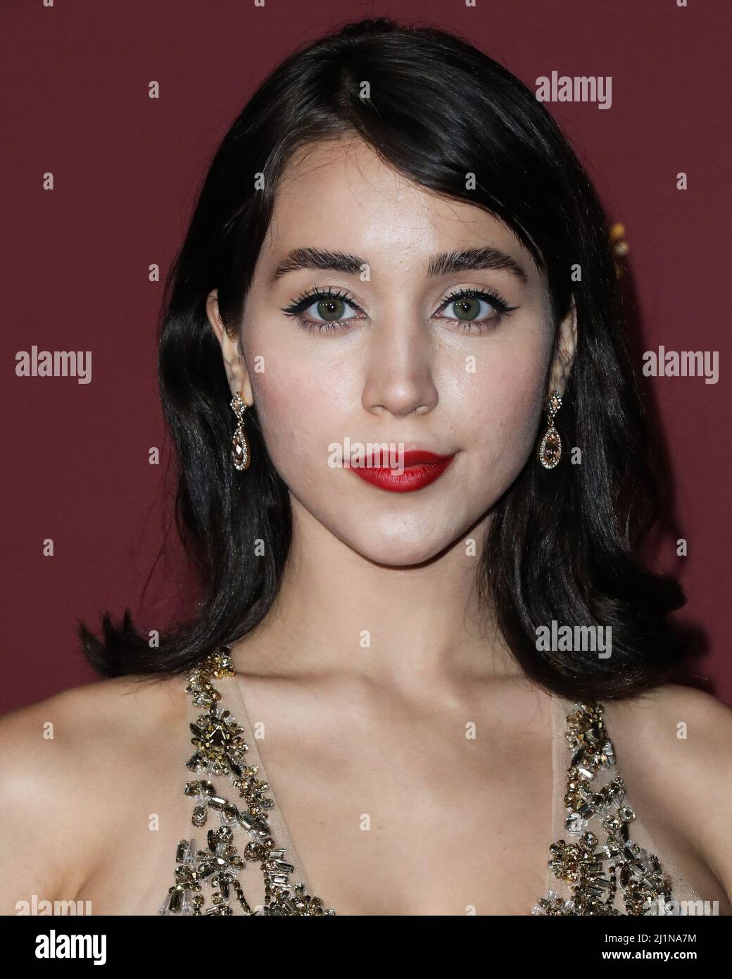 Bel Air, Stati Uniti. 27th Mar 2022. BEL AIR, LOS ANGELES, CALIFORNIA, USA - MARZO 26: L'attrice americana Caylee Cowan arriva al Darren Dzienciol e Richie Akiva Oscar Party 2022 tenuto presso una residenza privata il 26 Marzo 2022 a Bel Air, Los Angeles, California, Stati Uniti. (Foto di Xavier Collin/Image Press Agency) Credit: Image Press Agency/Alamy Live News Foto Stock