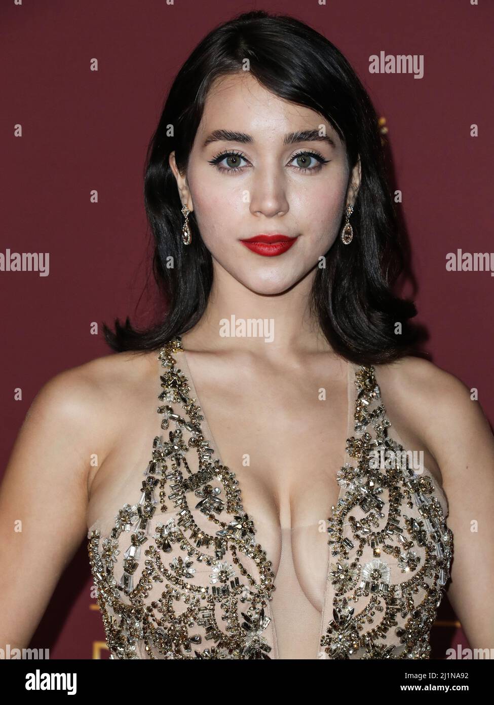 Bel Air, Stati Uniti. 27th Mar 2022. BEL AIR, LOS ANGELES, CALIFORNIA, USA - MARZO 26: L'attrice americana Caylee Cowan arriva al Darren Dzienciol e Richie Akiva Oscar Party 2022 tenuto presso una residenza privata il 26 Marzo 2022 a Bel Air, Los Angeles, California, Stati Uniti. (Foto di Xavier Collin/Image Press Agency) Credit: Image Press Agency/Alamy Live News Foto Stock