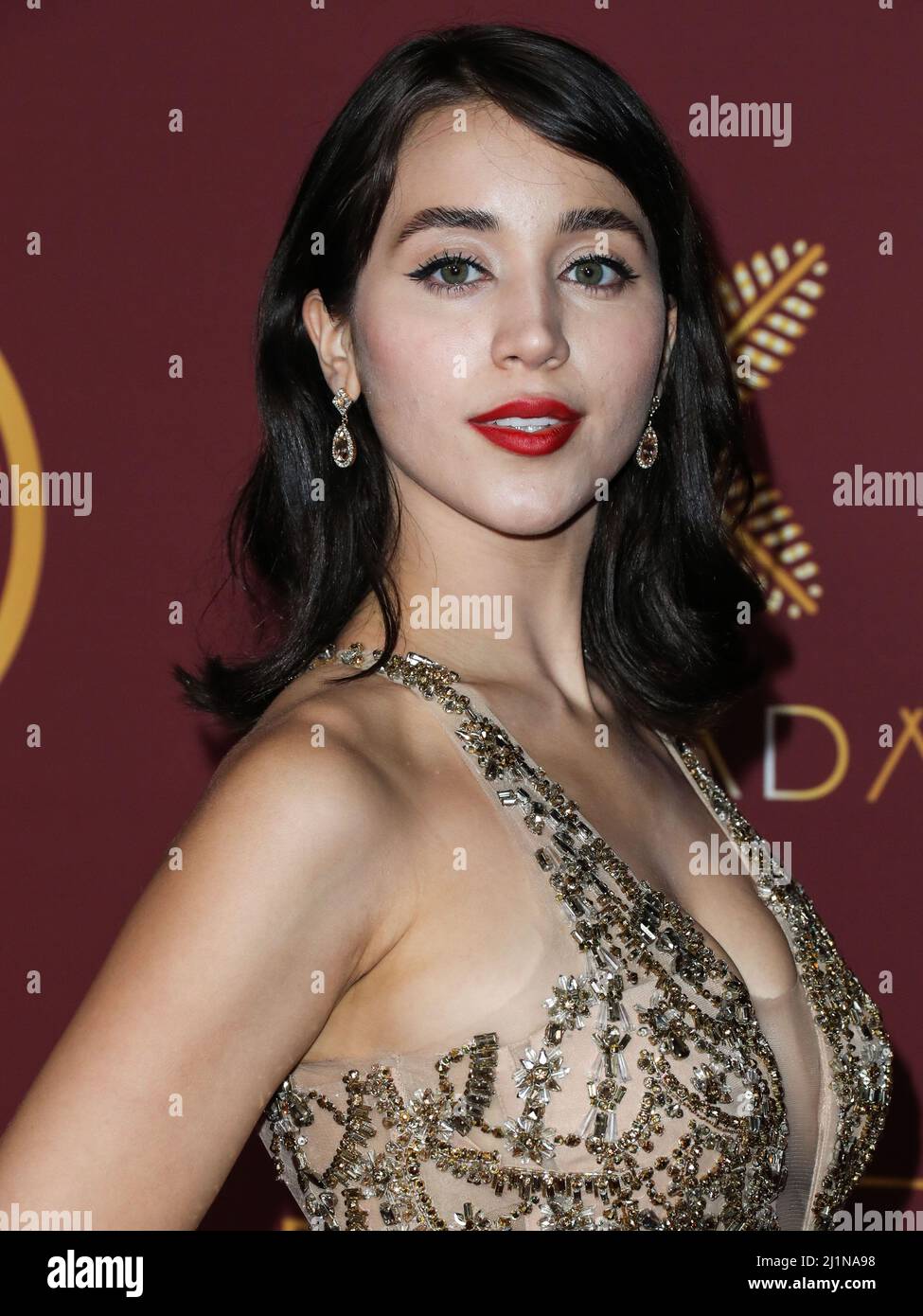Bel Air, Stati Uniti. 27th Mar 2022. BEL AIR, LOS ANGELES, CALIFORNIA, USA - MARZO 26: L'attrice americana Caylee Cowan arriva al Darren Dzienciol e Richie Akiva Oscar Party 2022 tenuto presso una residenza privata il 26 Marzo 2022 a Bel Air, Los Angeles, California, Stati Uniti. (Foto di Xavier Collin/Image Press Agency) Credit: Image Press Agency/Alamy Live News Foto Stock