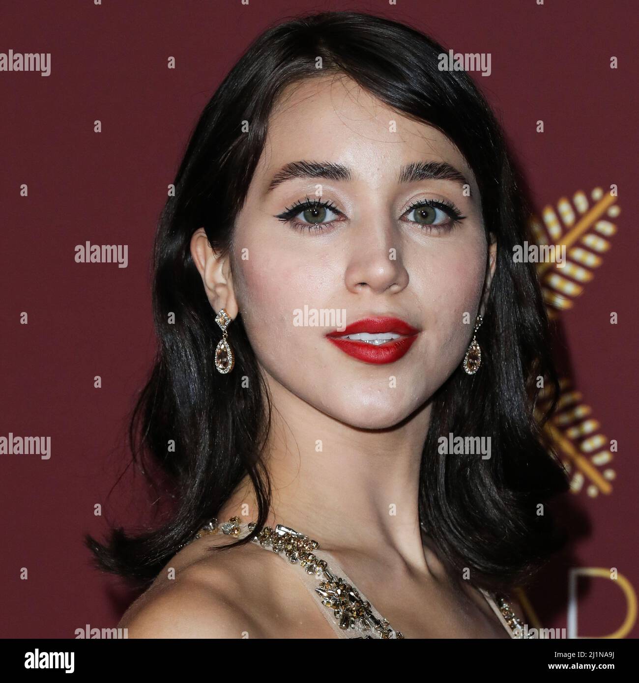 Bel Air, Stati Uniti. 27th Mar 2022. BEL AIR, LOS ANGELES, CALIFORNIA, USA - MARZO 26: L'attrice americana Caylee Cowan arriva al Darren Dzienciol e Richie Akiva Oscar Party 2022 tenuto presso una residenza privata il 26 Marzo 2022 a Bel Air, Los Angeles, California, Stati Uniti. (Foto di Xavier Collin/Image Press Agency) Credit: Image Press Agency/Alamy Live News Foto Stock